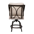 thumbnail image 3 of Benzara Noe 46" Swivel Metal & Fabric Outdoor Barstools in Bronze (Set of 2), 3 of 5