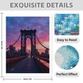 thumbnail image 3 of Diamond Art Kits for Adults - 5d Sunset Over Majestic Suspension Bridge Diamond Painting for Adults, Diamond Art for Adults Beginners, Diamond Painting Kits for Adults for Home Wall Decor, 3 of 7