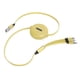 thumbnail image 3 of Cable de carga de tipo extensión 3 en 1 de 1,1 m Cable de carga USB de línea de datos multifunción (amarillo), 3 of 5