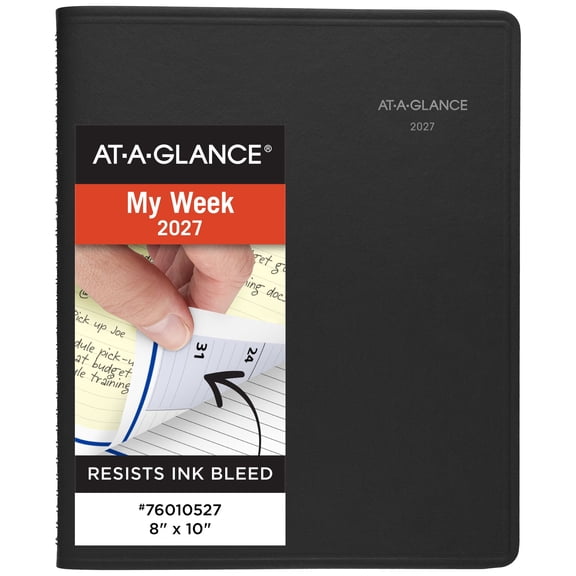 AT-A-GLANCE QuickNotes 2027 Weekly Monthly Appointment Book Planner Black Large