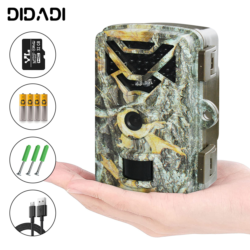 Trail Camera(SD Card Included) DIDADI Game Camera 30MP 2K WideAngle