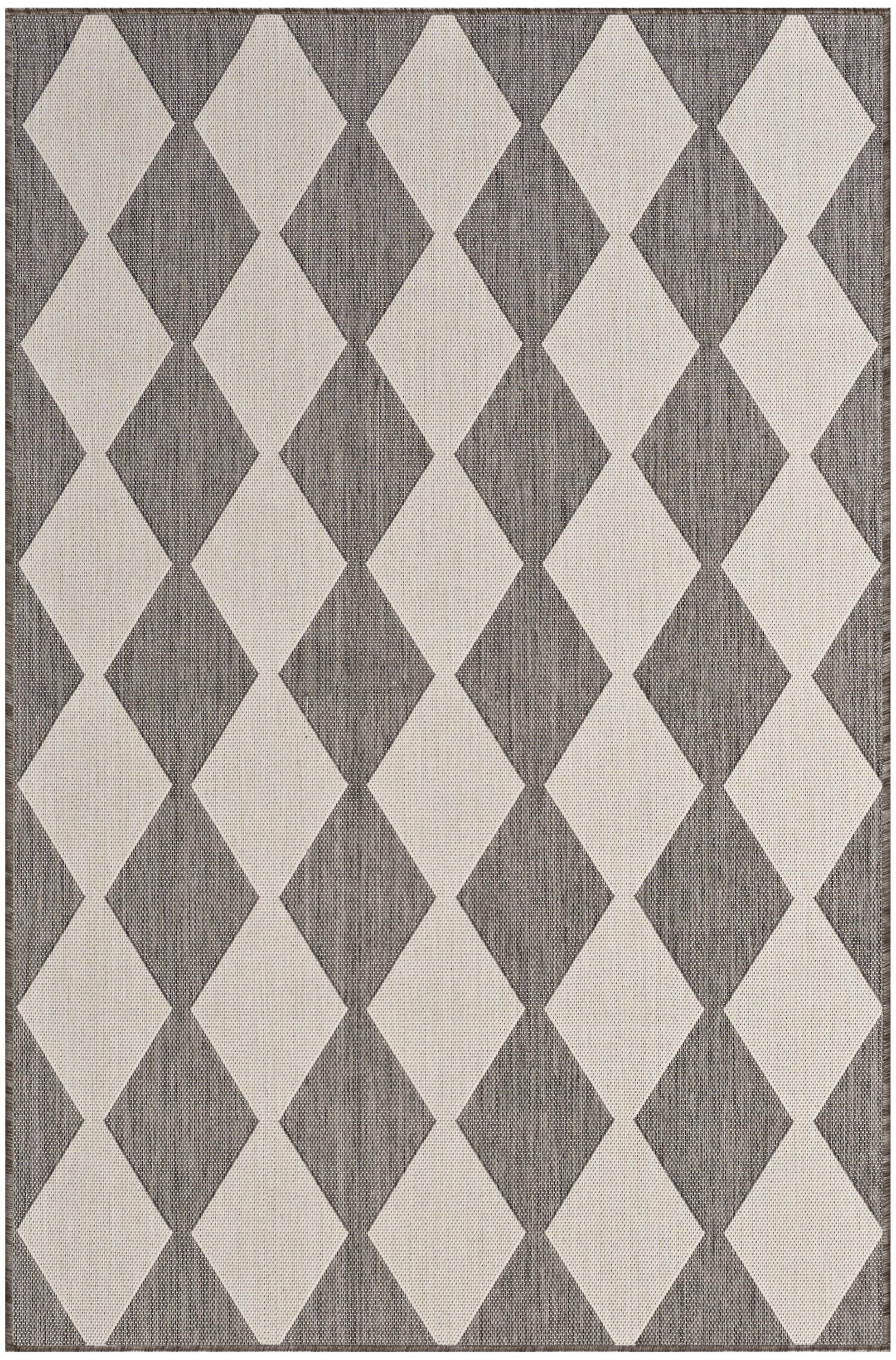 Nourison Positano Indoor/Outdoor Charcoal 4' x 6' Area Rug (4x6)