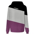 thumbnail image 6 of Oversize Hoodies for Women Pullover Fashion Loose Fitting Solid Color Long Sleeved Hoodie Sports Top, 6 of 7