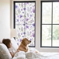 thumbnail image 3 of Purple Spring Floral Window Privacy Film, Pastoral Botanical Watercolor Static Cling UV Sun Blocking Tint Film Heat Control Windows Films for Bedroom Bathroom, Window Stickers 23.6"x59", 3 of 8