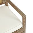 thumbnail image 3 of DWVO Outdoor Patios Deck Box Bench with Cushion All-Weather Steel  PE Rattan Storage with Backrest Armrest - Beige, 3 of 15