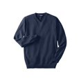 thumbnail image 2 of KingSize Men's Big & Tall Lightweight V-Neck Sweater - 5XL, Navy, 2 of 4