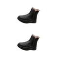 thumbnail image 1 of Botas de nieve impermeables Qarigey para mujer con plataforma de tacón medio Negro 37 yardas, 1 of 1