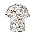 thumbnail image 3 of Balery Halloween Dachshund Print Men's Hawaiian Shirts Short Sleeve Beach Shirt Relaxed Fit Vacation Button Down Shirts-, 3 of 9