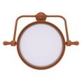 thumbnail image 3 of Retro Wave Collection Wall Mounted Swivel Make-Up Mirror 8-in Diameter with 2X Magnification in Venetian Bronze, 3 of 11