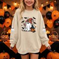 thumbnail image 2 of akafmk Girls Halloween Sweatshirt Oversized Crewneck Sweatshirts Long Sleeve Pullover Tops Graphic Hoodies Cute Fall Winter Clothes, Size 7-8 Years, 2 of 7