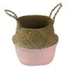 thumbnail image 1 of Seagrass Wickerwork Basket Rattan Foldable Hanging Decor Flower Pot, 1 of 1