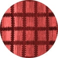 thumbnail image 1 of Ahgly Company Indoor Round Abstract Red Modern Area Rugs, 7' Round, 1 of 4