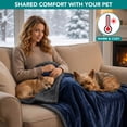 thumbnail image 4 of PetAmi Waterproof Dog Blanket for Couch, Large 60x40, Pee Proof Sherpa Fleece Reversible Pet Throw, Furniture Protector for Bed Sofa Kennel, Soft Washable Cover for Medium Dogs Cats, Blue Grey, 4 of 7