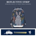 thumbnail image 5 of Backpack 12.9 *5.1 * 17.7 Inches Outing Backpack, Shopping Backpack, Travel Backpack Rabbit Surrounded by Flowers, 5 of 7
