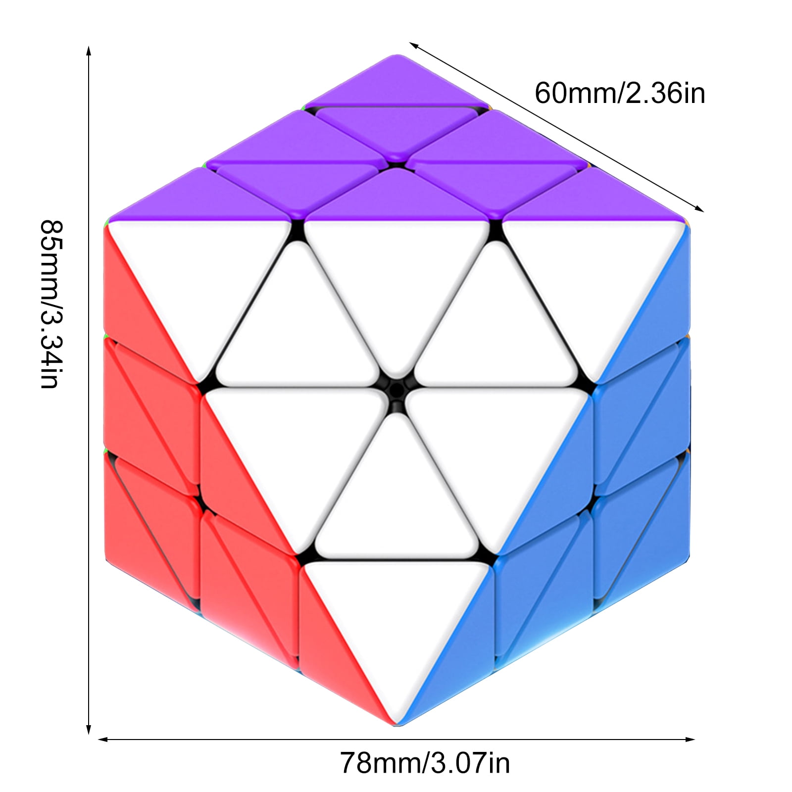 LIANGXR Innovative Magnetic Octahedron Speed Puzzle Cube Stickerless Brains Game Magical Cube Puzzle for All Ages Stress Reduce