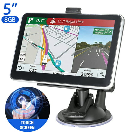 GPS Navigation for Car, EEEkit 5 inches 8G Lifetime Map Update Spoken Turn-to-Turn Navigation System for Cars, Vehicle GPS Navigator,2D/3D View Map