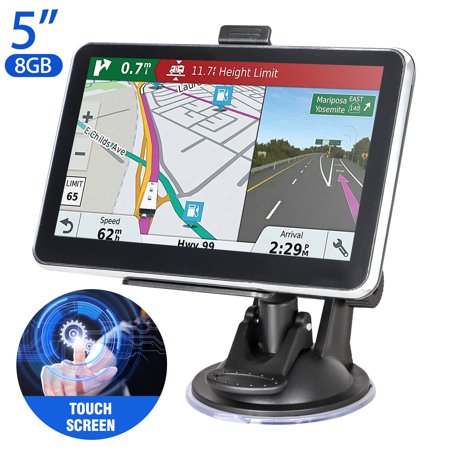 GPS Navigation for Car, EEEkit 5 inches 8G Lifetime Map Update Spoken Turn-to-Turn Navigation System for Cars, Vehicle GPS Navigator,2D/3D View Map (Best Car Navigation System)