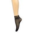 thumbnail image 2 of Baikeli Black Mesh Ankle Socks Breathable Nylon Sheer Socks Lightweight Ankle Socks for Women Black Free Size, 2 of 4