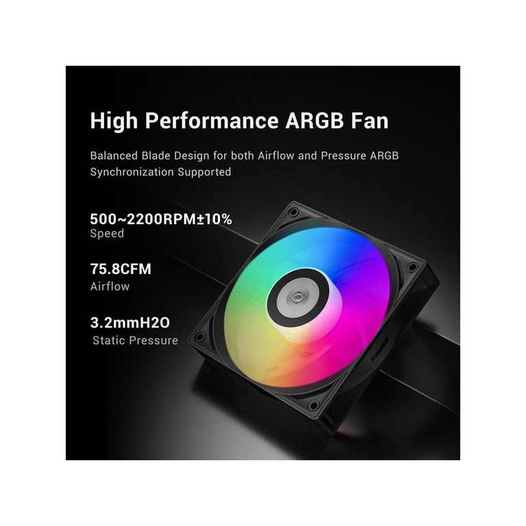PCCOOLER CPS DA360 Pro ARGB ブラック PCCOOLER CPS DA360 Pro ARGB Digital AIO CPU Liquid Cooler, 360mm