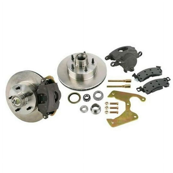 Brake Kit: Fits 1969-77 GM Caliper to Early Ford Spindles, Fits Chevy B-P