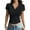 Black, variant on Seductiva Women's T-Shirts Short Sleeve Summer Tops Women Short Sleeve Business Casual Tops V Neck Women Work Shirts 2025 Basic Collared Shirt Casual Summer Tops Trendy Solid Loose Fit Tshirt
