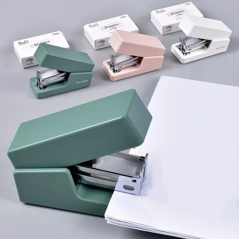 Mini Stapler Machine with Staples 24 6 26 6 Samll Fashion Paper