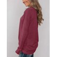 thumbnail image 2 of Pullovers à Manches Longues pour Femmes Col Bénitier Tunique Chemise Décontractée, 2 of 5