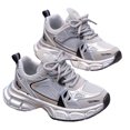 thumbnail image 6 of Kids Running Shoes, Kids Sneakers for Boys Girls Running Tennis Shoes Non-Slip Mesh Sports Shoes Tennis Walking Casual Fashion Lightweight Breathable Athletic Little Big Kid, Silver US-2Y/EU-31, 6 of 9