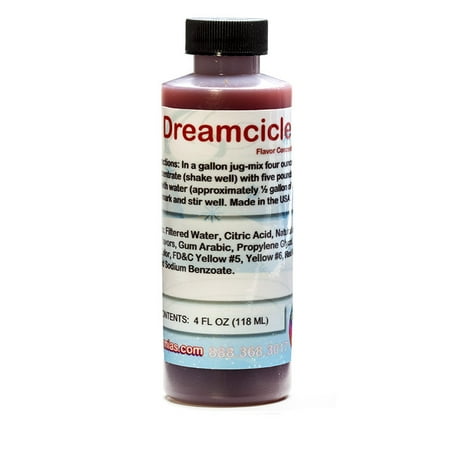 Dreamcicle Shaved Ice and Snow Cone Flavor Concentrate 4 Fl Ounce