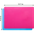 thumbnail image 2 of NOGIS Silicone Mat, Silicone Mats for Crafts, Silicone Craft Mat, 2 Pack 15.7" x 11.8", Large Silicone Mat, Silicone Sheet, Silicone Mats for Resin Crafting Art Painting Mat (Blue&Rose Red), 2 of 7