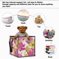 thumbnail image 5 of Home Organizer Foldable Fabric Storage Bin With Handle Yellow Pattern, 5 of 7