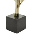 thumbnail image 5 of 8" x 33" Gold Aluminum Metal Feather Bird Sculpture with Black Marble Base, by CosmoLiving by Cosmopolitan, 5 of 10