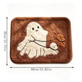 thumbnail image 3 of Halloween Ghost Walking Puppies Shaggy Doormat, Cute Ghost Dog Decorative Floor Rug, Non Slip Fluffy Bath Mat, for Entryway, Bathroom, Fall Farmhouse Home Decor, 3 of 7