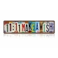 thumbnail image 1 of Cartel de pared metálica vintage que te quiero más | Letras de matrículas envejecidas de 16x4 pulgadas | Decoración de pared de estilo urbano vintage para bar, cafetería, dormitorio, salón | Montaje, 1 of 1