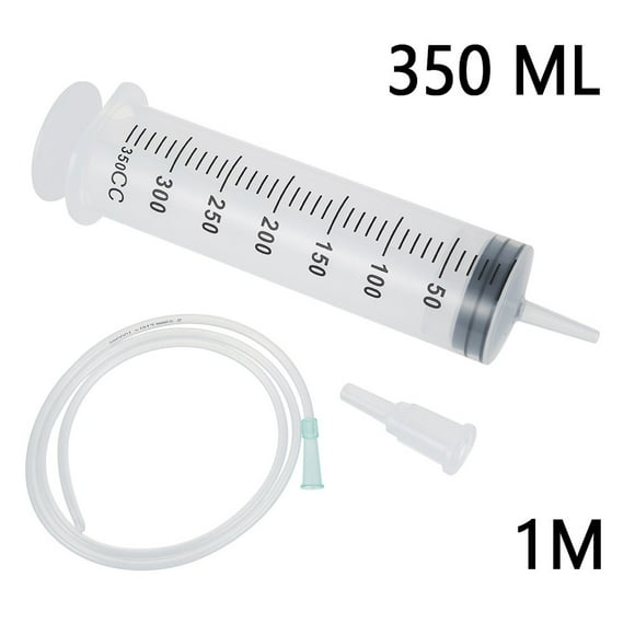 CNKOO 350ml Large-mouth Large-capacity Syringe Syringe Irrigator Feeder Dispensing +1m Tube