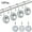 Clear, variant on 12PCS Shower Curtain Hooks Decorative Hand Carved Shower Curtain Hooks Rings for Bathroom Decorative Rhinestones Shower Curtain Rings Hangers for Shower Curtains, Clothing, Towels, etc. Clear
