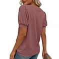 thumbnail image 6 of Enjoytime Shirts for Women Puff V-Neck Short Sleeve Blouses 2026 Summer Trendy Business Casual Plus Size Tops, 6 of 7