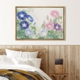 thumbnail image 2 of Framed Canvas Print Wall Art Morning Glory Flowers in Soft Hues Vintage Botanical Art for Living Room, Bedroom, Office - 16"x24" NATURAL, 2 of 7