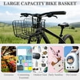 thumbnail image 4 of cyrico Bike Basket, Heavy-Duty Metal Foldable Front & Rear Bike Basket, Bicycle Cargo Rack with Handles for Bike Accessories, Mountain and Adult Bikes, 4 of 8