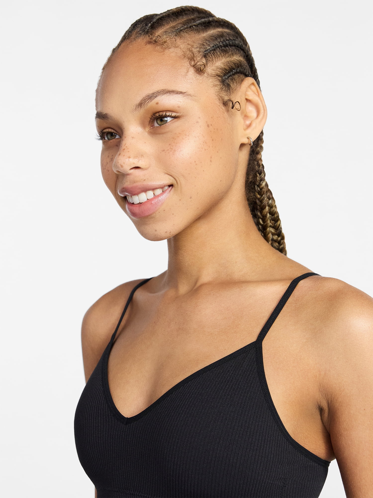 No Boundaries Seamless Core Longline Triangle Bra, Women's XS-XXXL