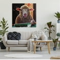 thumbnail image 2 of Stupell Industries Sheep Playing Mahjong Tile Game Smoking Animal Canvas Wall Art, 36 x 36, Design by Lucia Heffernan, 2 of 5