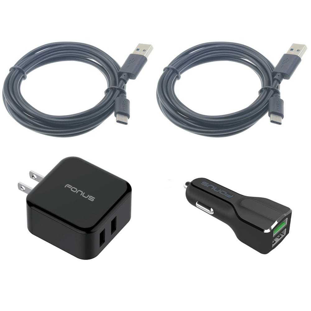 Fast Home Car Charger for Samsung Galaxy A50/A20/A10e - USB Cable Type-C 6ft Long Travel Power
