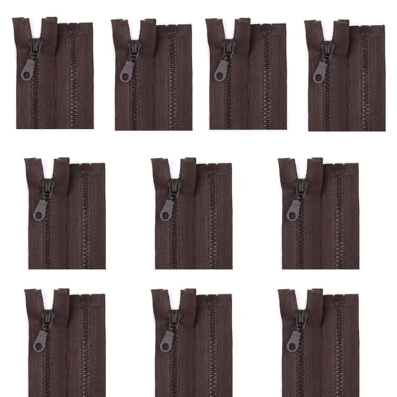 10PCS Heavy Duty Nylon Zippers 27.5Inch/70cm Open-end Zips Fasteners for Sewing