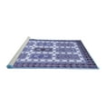 thumbnail image 2 of Ahgly Company Machine Washable Indoor Rectangle Abstract Blue Modern Area Rugs, 2' x 5', 2 of 4