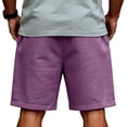 thumbnail image 4 of GrmtClth Gift for Father Summer Dad Papa Print American Flag Shorts Classic Fourth Of July Patriotic Short Quick Dry Soft Elastic Drawstring Independence Day Wear Purple M, 4 of 4
