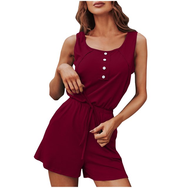 Mono Para Mujer Monos Mono Casual Con Volantes En La Cintura de Corte Delgado Odeerbi ODB-4
