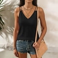 thumbnail image 6 of Fmbrln Tank Tops for Women Summer Sleeveless V Neck Lightweight T-Shirts Tops Casual Loose Solid Blouses, 6 of 7