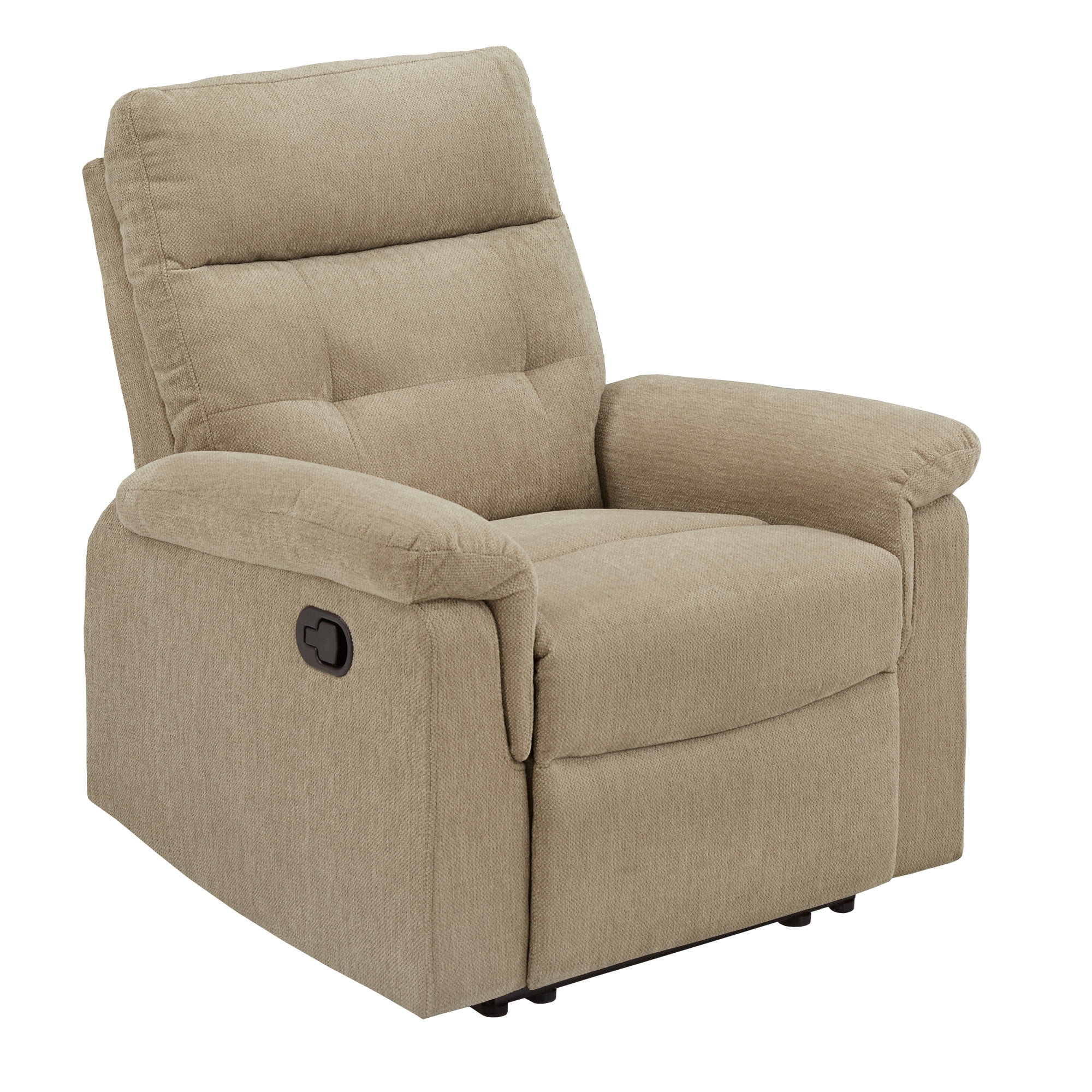 Weston Home Boerne Chenille Fabric Manual Recliner, Tan