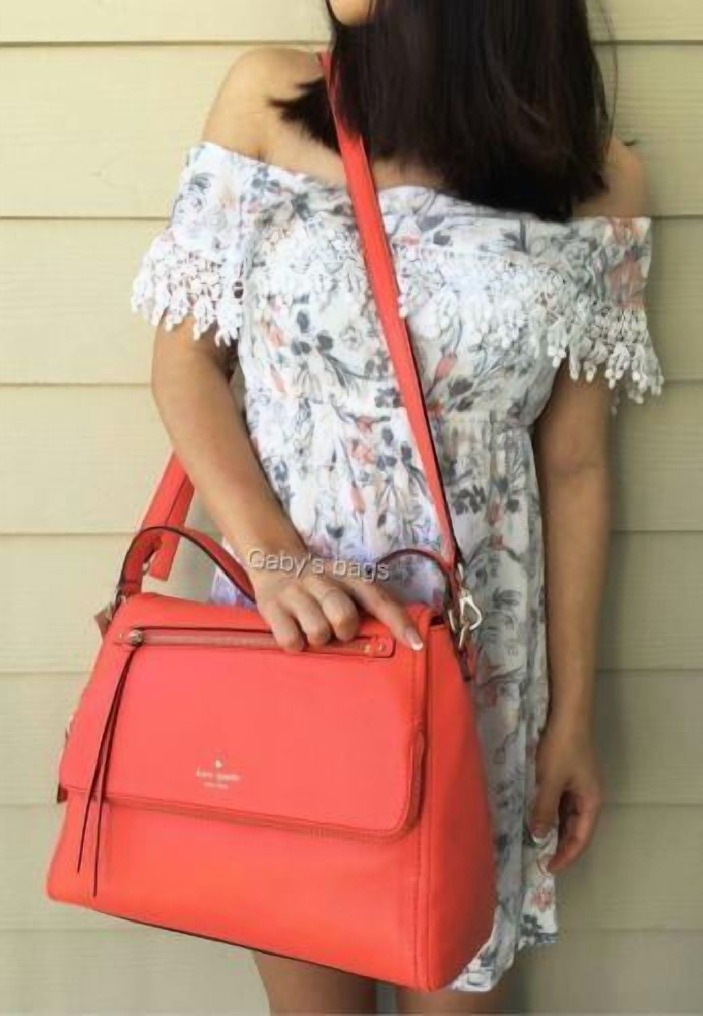 NWT Kate Spade Cobble Hill Toddy Bright Papaya Large Satchel Crossbody $378