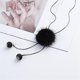 thumbnail image 4 of Elegante suéter de invierno cadena pompón adornos colgantes decoración de joyería para mujer Negro Yinane Collar de suéter cristalino, 4 of 8